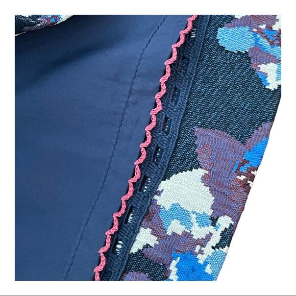 Anthropologie Maeve Blue Cardana Floral Mini Skirt Size 4 - Picture 5 of 11